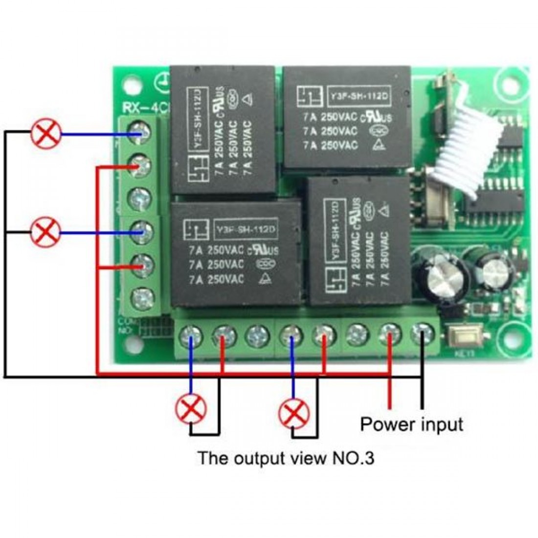 433MHz RF Wireless Remote Control Switch – 4CH Relay Receiver Module With Transmitter